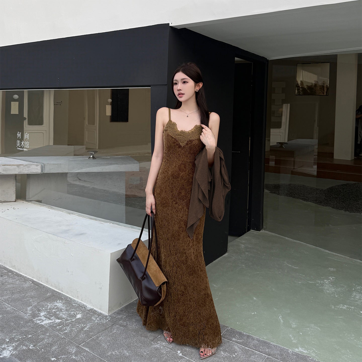 Lace camisole sexy hot girl slim fit hip hugging camisole dress