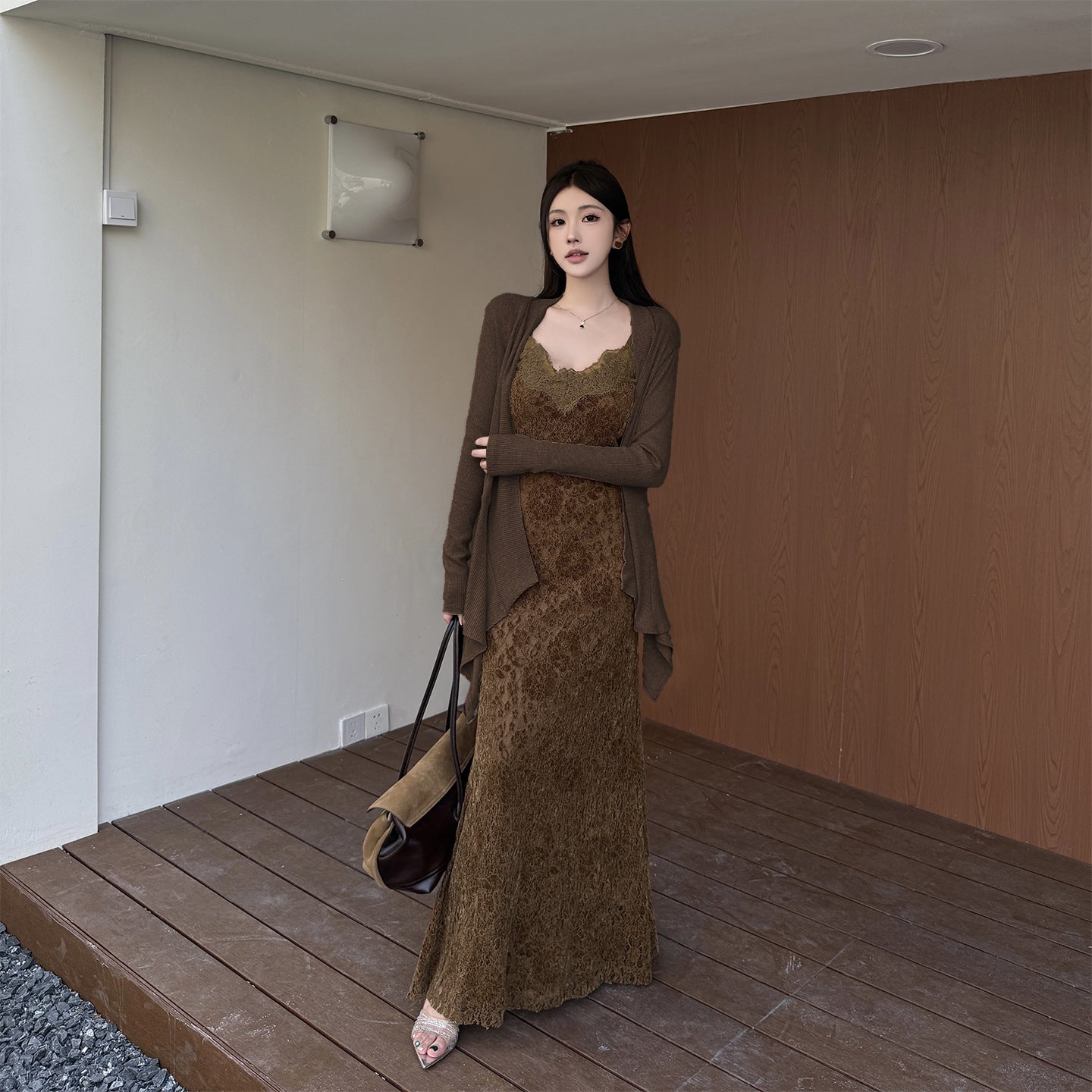 Lace camisole sexy hot girl slim fit hip hugging camisole dress